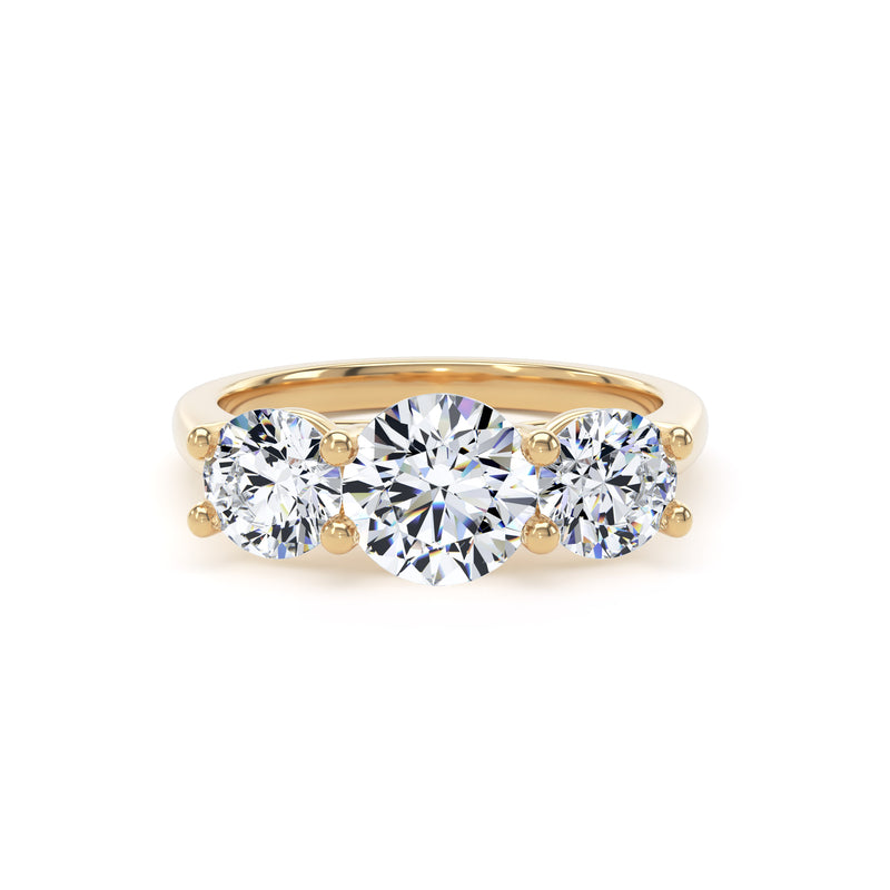 Terra Round Cut Engagement Ring in 18ct Yellow Gold