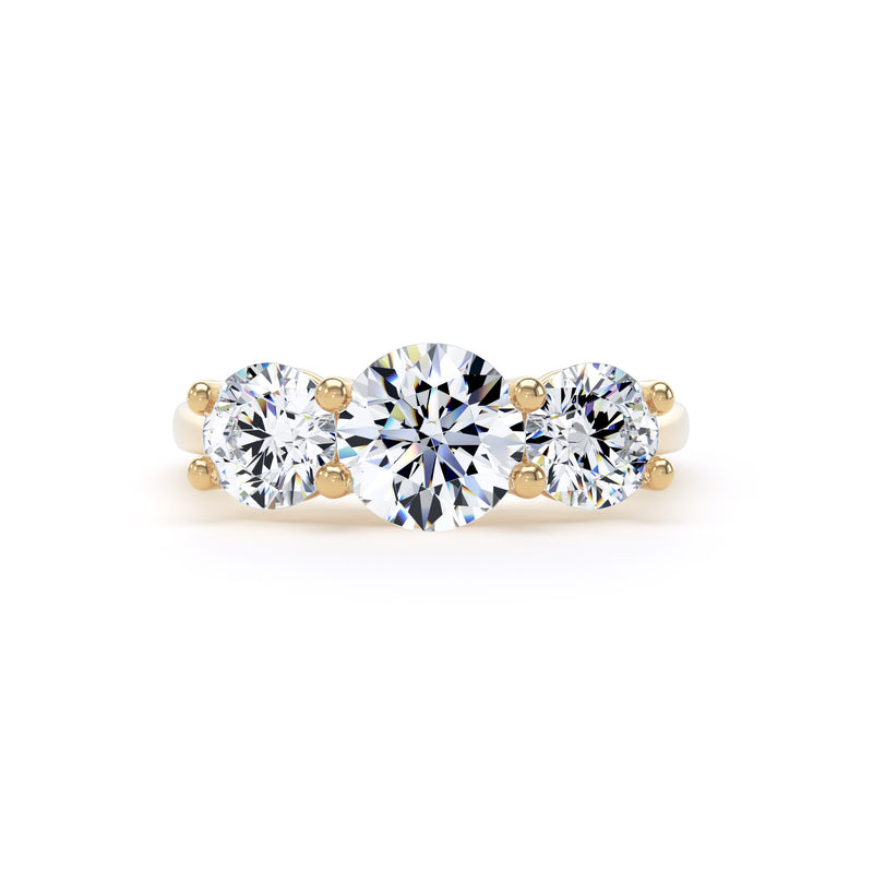Terra Round Cut Engagement Ring in 18ct Yellow Gold