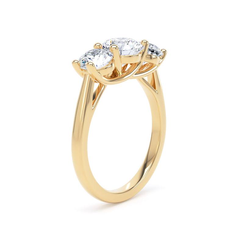 Terra Round Cut Engagement Ring in 18ct Yellow Gold