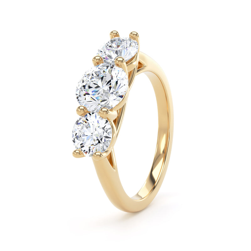 Terra Round Cut Engagement Ring in 18ct Yellow Gold