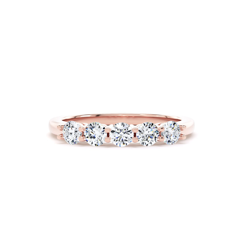 Rita Round Cut Engagement Ring in 9ct Rose Gold