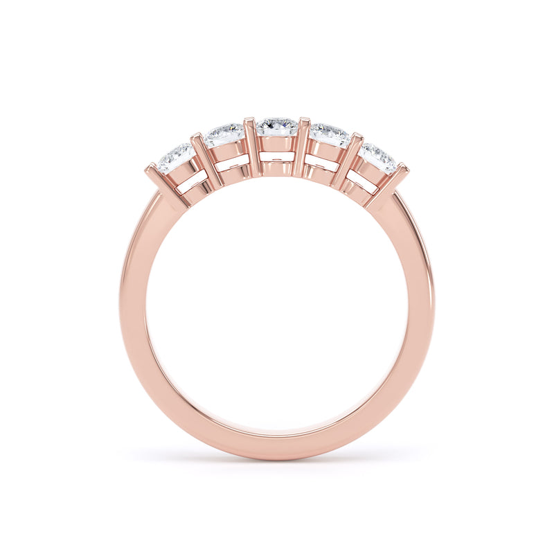 Rita Round Cut Engagement Ring in 9ct Rose Gold