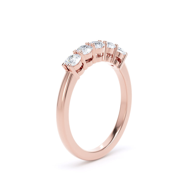 Rita Round Cut Engagement Ring in 9ct Rose Gold