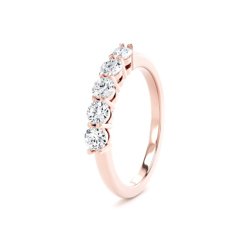 Rita Round Cut Engagement Ring in 9ct Rose Gold