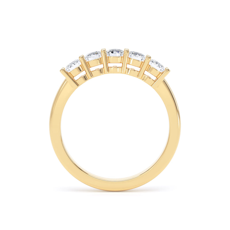Rita Round Cut Engagement Ring in 18ct Yellow Gold
