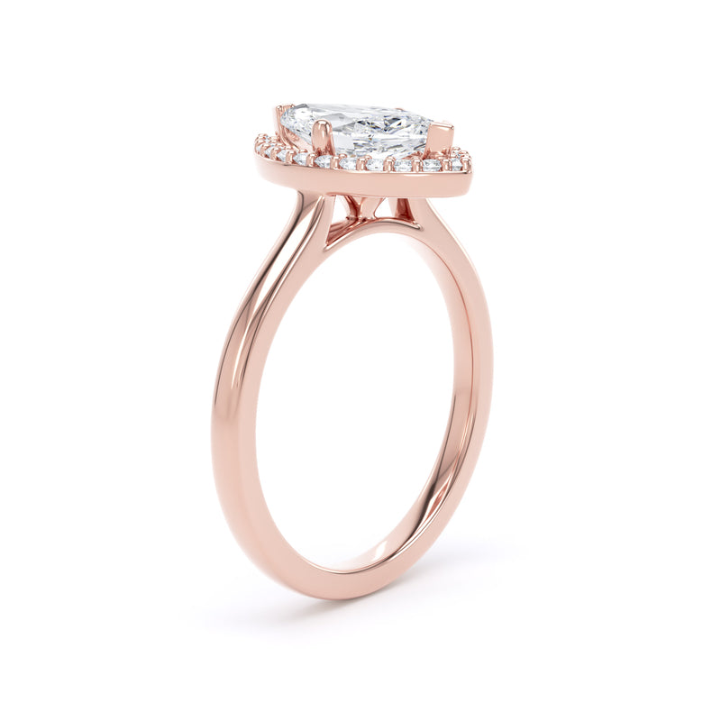 Rae Marquise Cut Engagement Ring in 9ct Rose Gold