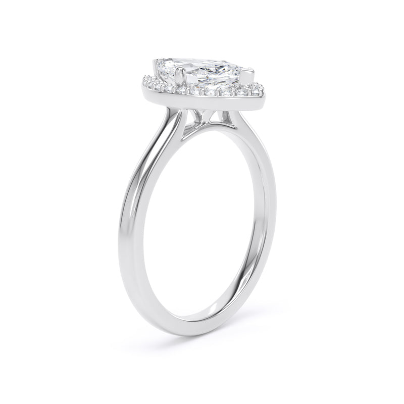 Rae Marquise Cut Engagement Ring in 18ct White Gold