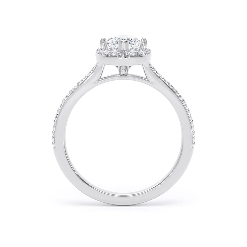 Quinn Marquise Cut Engagement Ring in 18ct White Gold