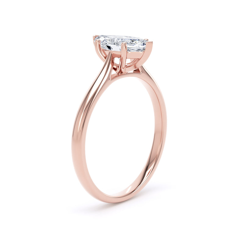 Poppy Marquise Cut Engagement Ring in 18ct Rose Gold