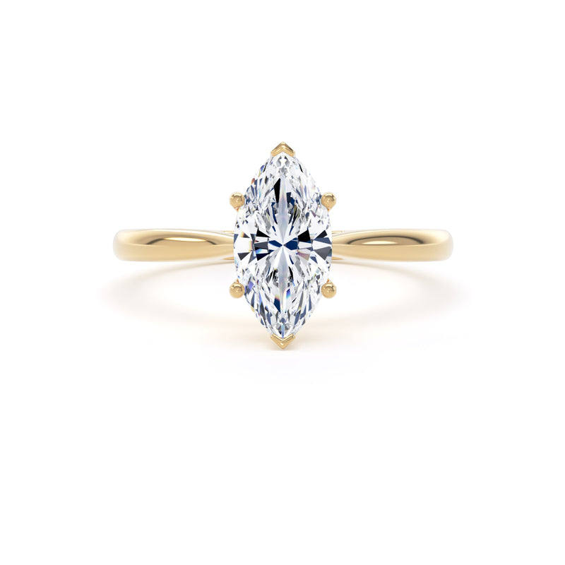 Poppy Marquise Cut Engagement Ring in 9ct Yellow Gold