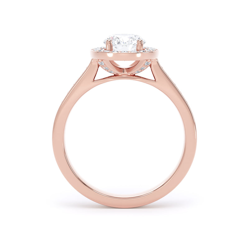 Paige Oval Cut Engagement Ring in 18ct Rose Gold