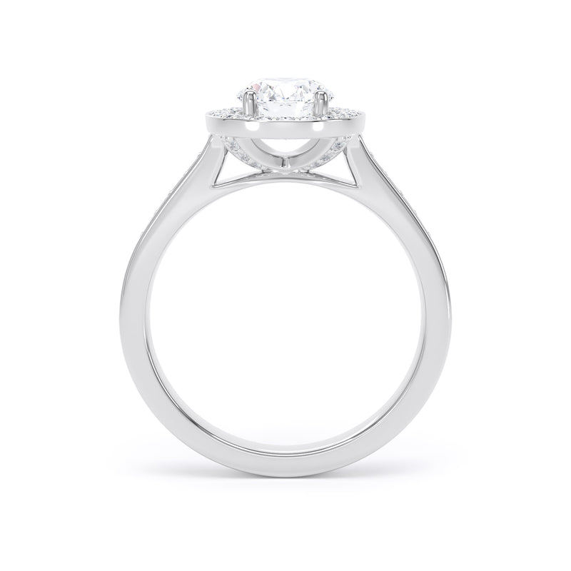 Paige Oval Cut Engagement Ring in 18ct White Gold