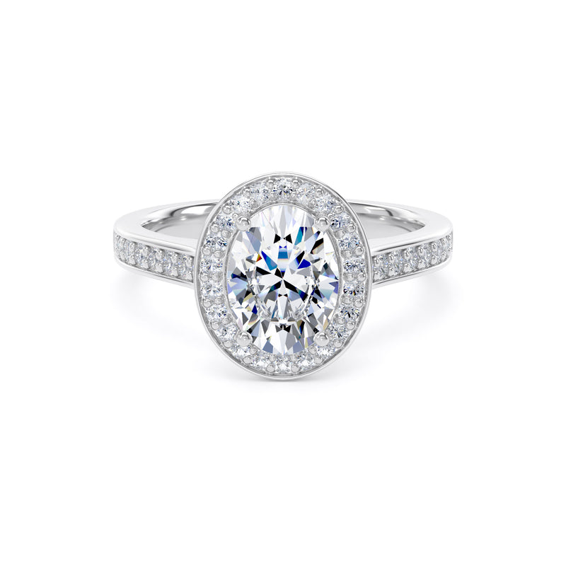 Paige Oval Cut Engagement Ring in 9ct White Gold