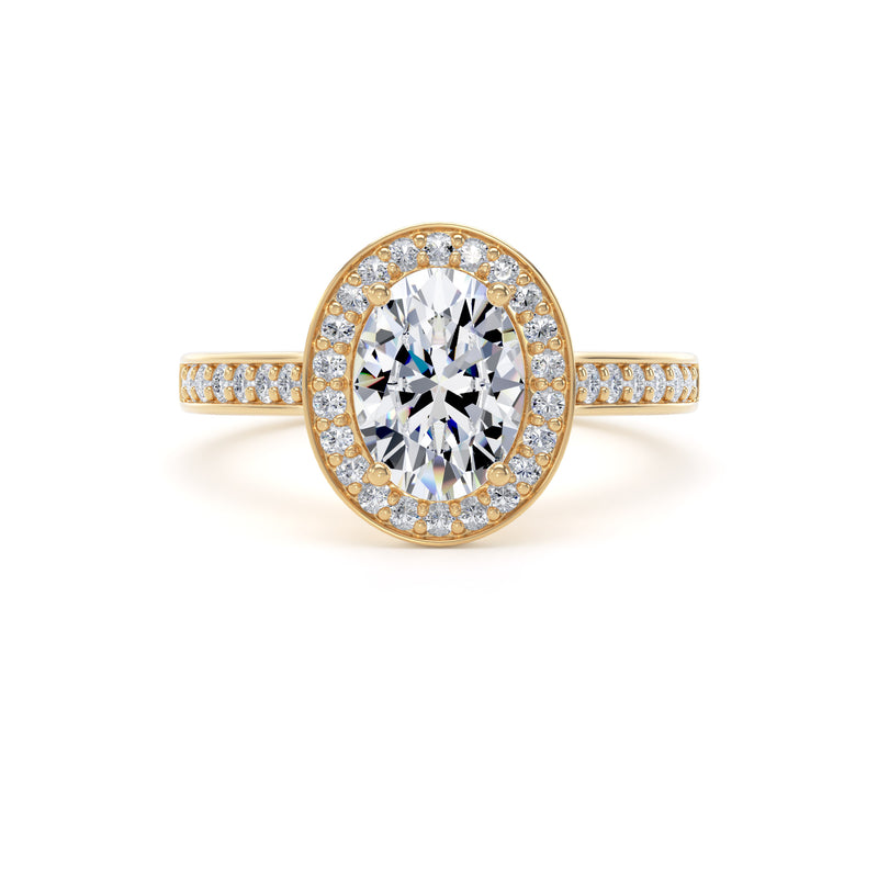 Paige Oval Cut Engagement Ring in 18ct Yellow Gold