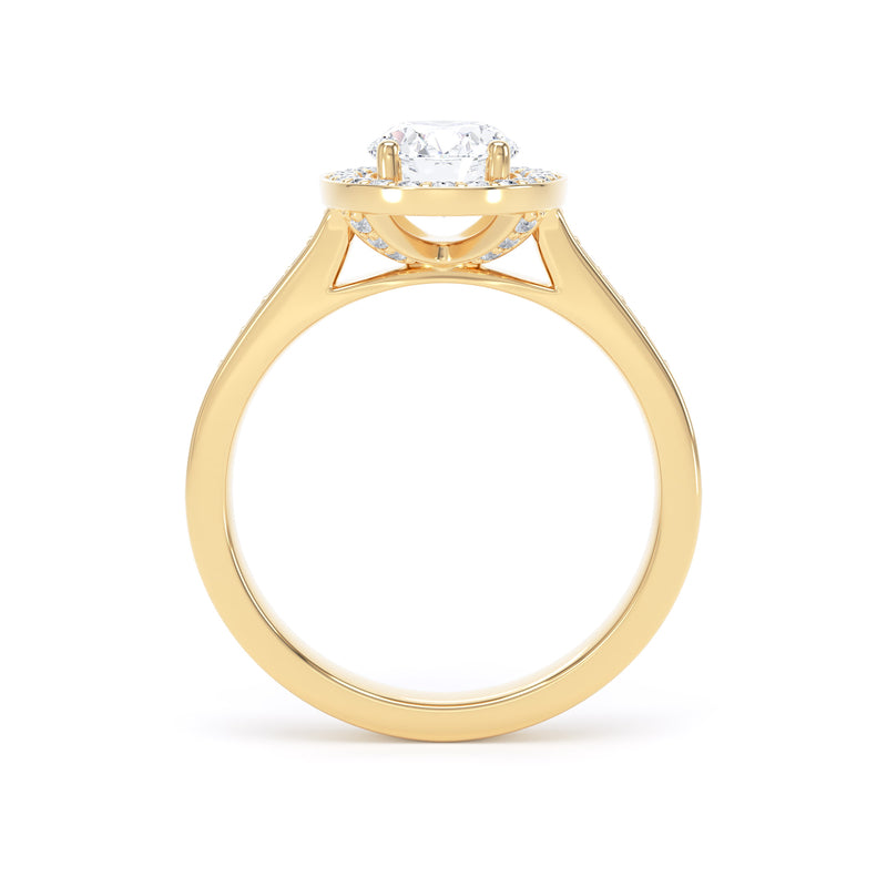 Paige Oval Cut Engagement Ring in 18ct Yellow Gold