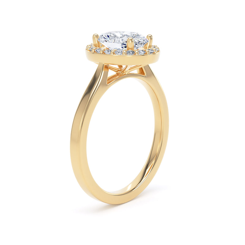 Selene Oval Cut Engagement Ring in 9ct Yellow Gold