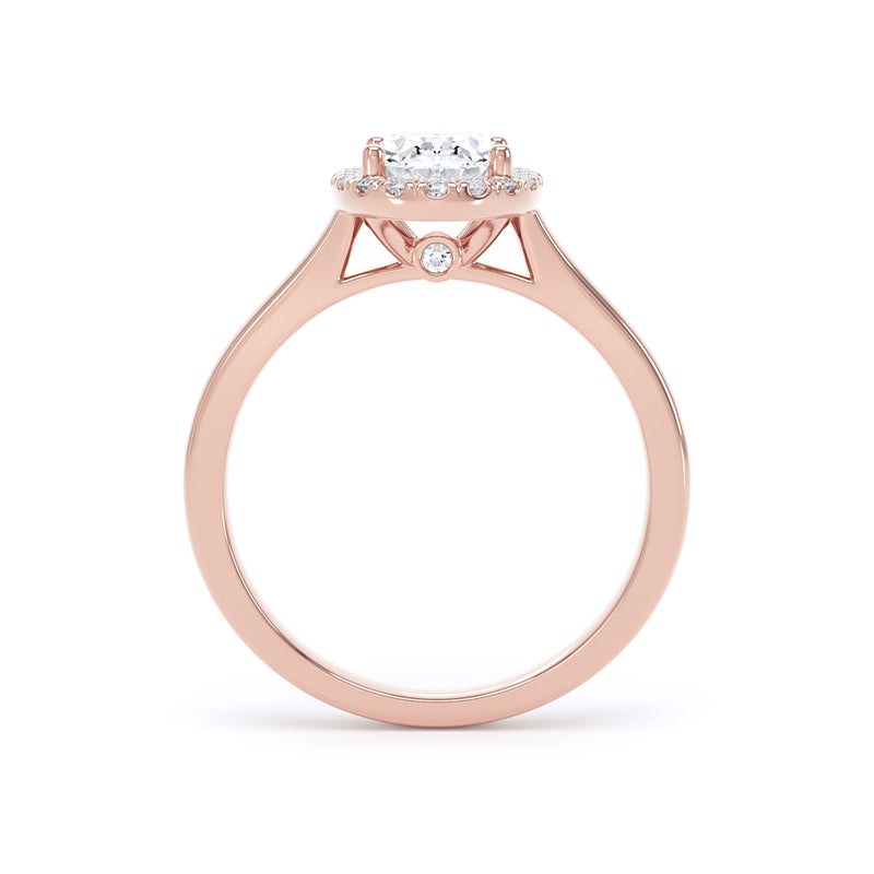 Olive Oval Cut Engagement Ring in 9ct Rose Gold