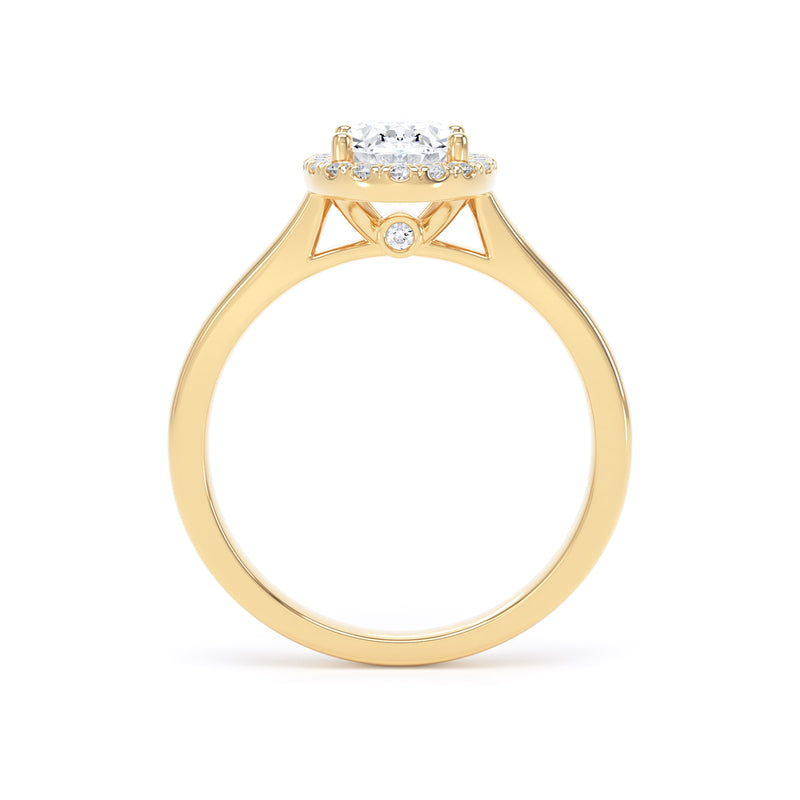 Olive Oval Cut Engagement Ring in 18ct Yellow Gold