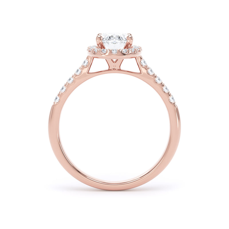 Nora Oval Cut Engagement Ring in 18ct Rose Gold