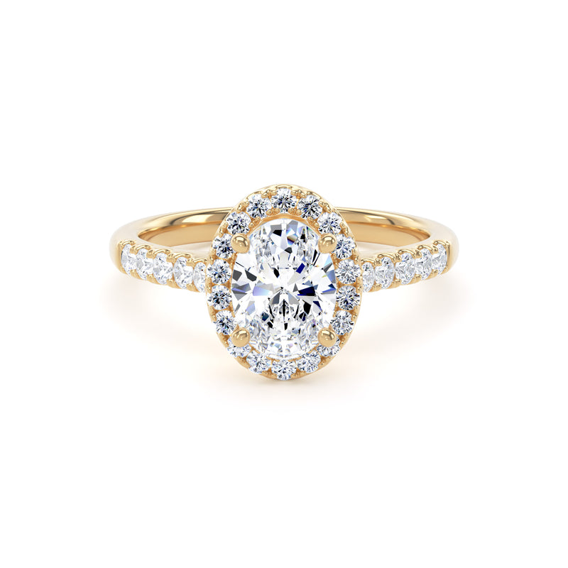 Nora Oval Cut Engagement Ring in 9ct Yellow Gold