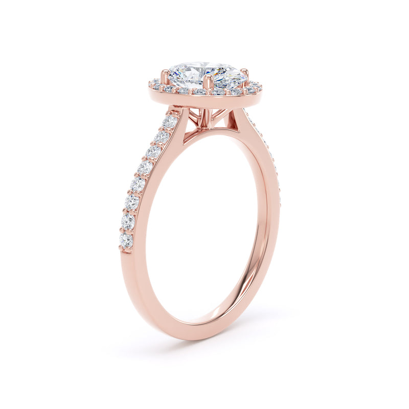 Noa Oval Cut Engagement Ring in 18ct Rose Gold