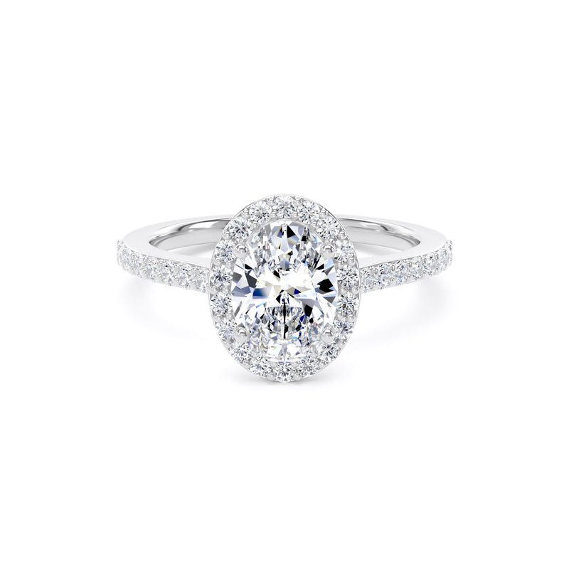 Noa Oval Cut Engagement Ring in Platinum 950