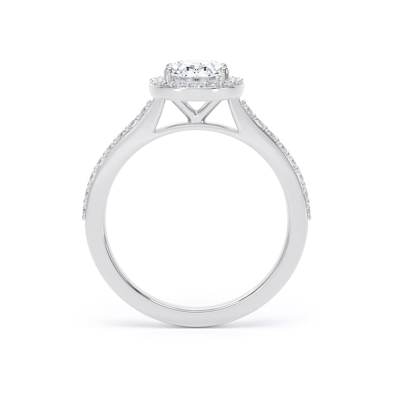 Noa Oval Cut Engagement Ring in Platinum 950