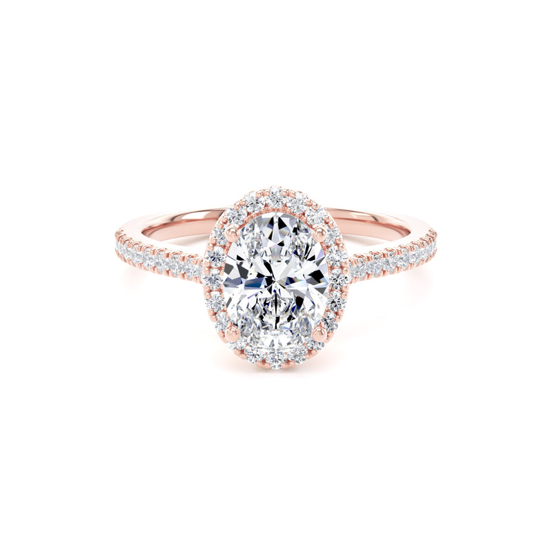 Nia Oval Cut Engagement Ring in 9ct Rose Gold