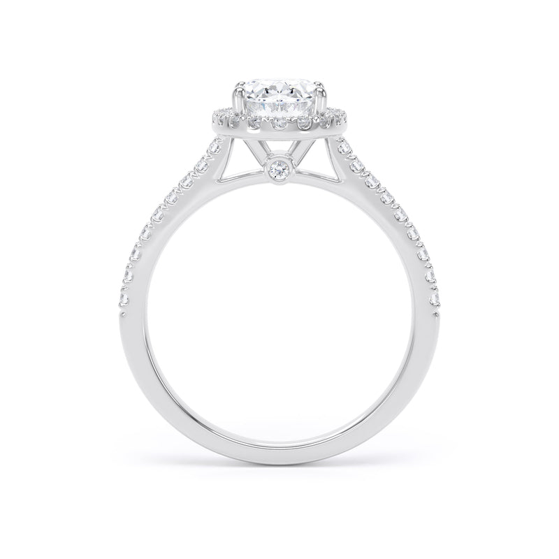 Nia Oval Cut Engagement Ring in Platinum 950