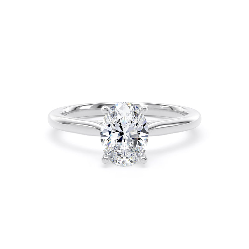 Molly Oval Cut Engagement Ring in 9ct White Gold