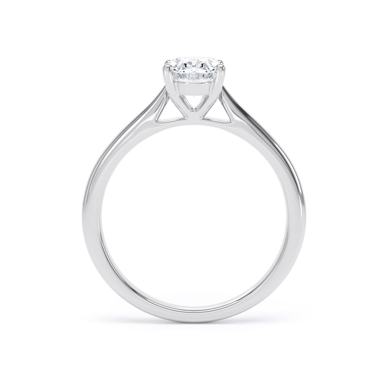 Molly Oval Cut Engagement Ring in 18ct White Gold