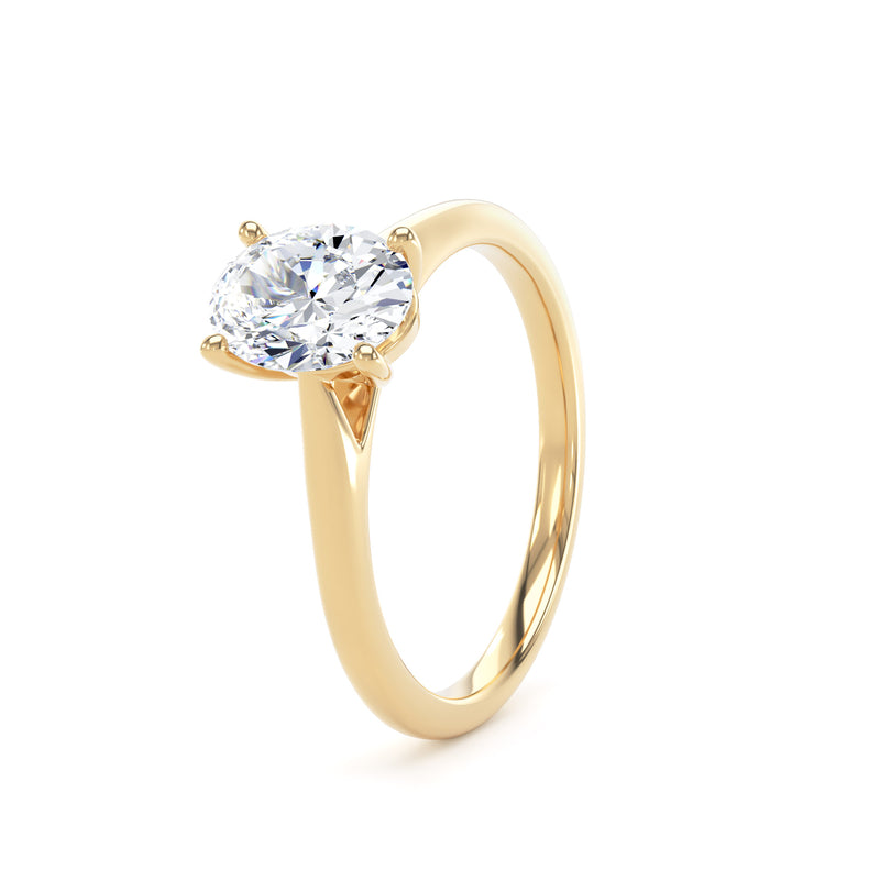 Molly Oval Cut Engagement Ring in 9ct Yellow Gold