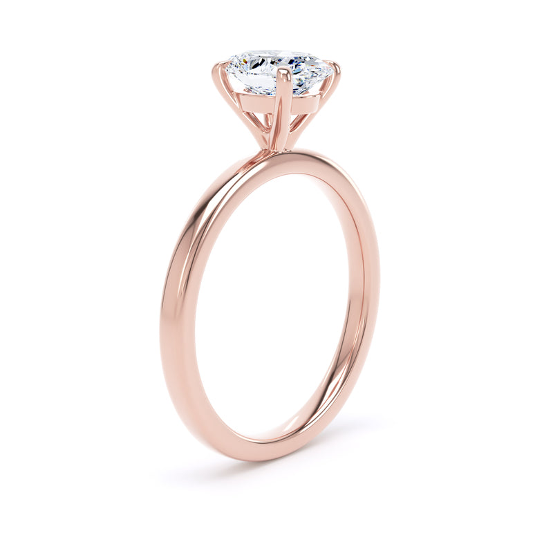 Mira Oval Cut Engagement Ring in 9ct Rose Gold
