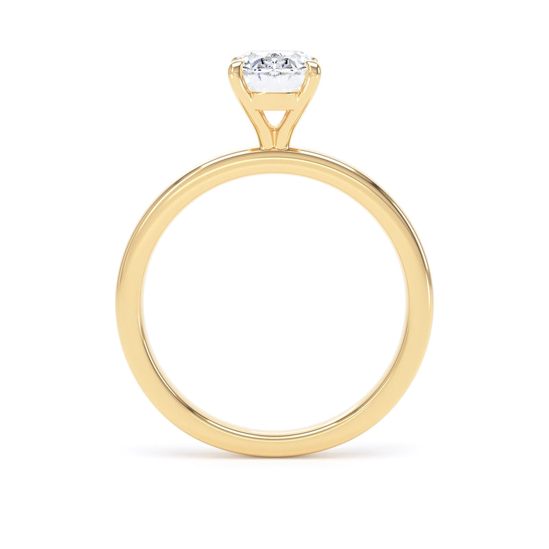 Mira Oval Cut Engagement Ring in 18ct Yellow Gold