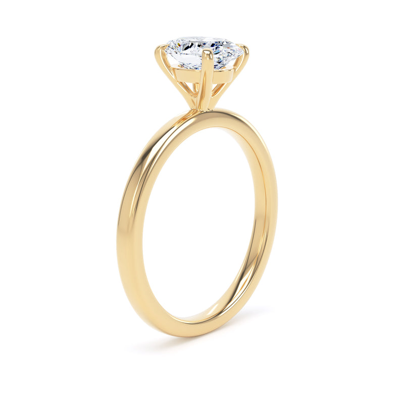 Mira Oval Cut Engagement Ring in 18ct Yellow Gold