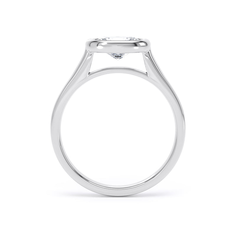 Mila Oval Cut Engagement Ring in 18ct White Gold