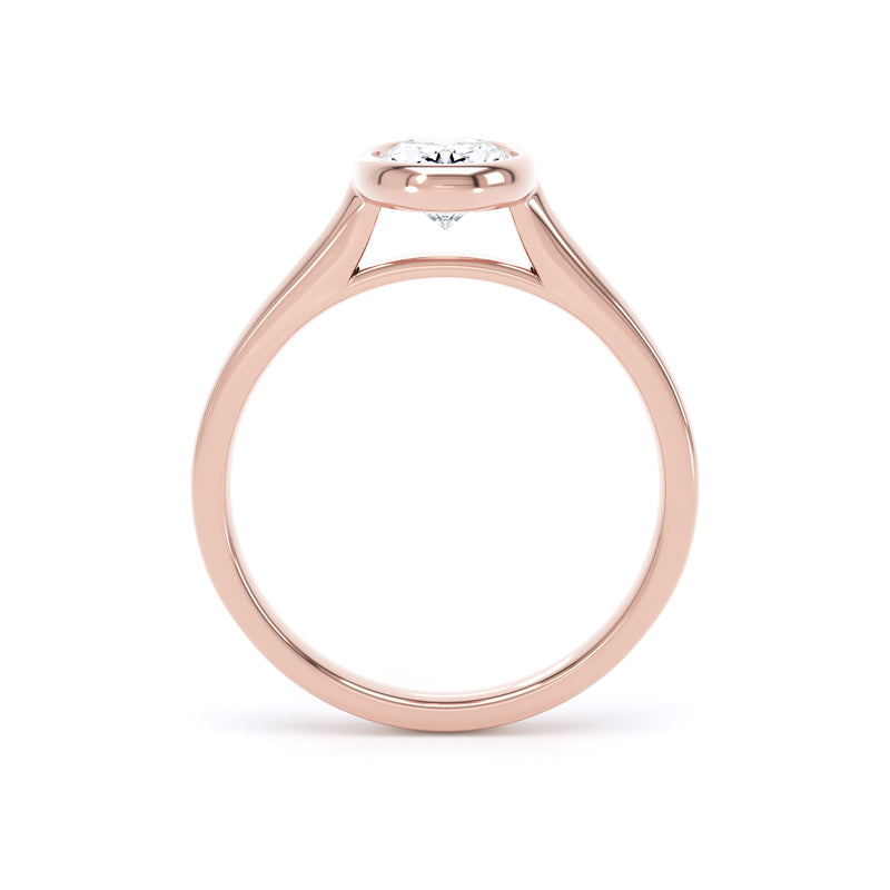 Mia Oval Cut Engagement Ring in 9ct Rose Gold