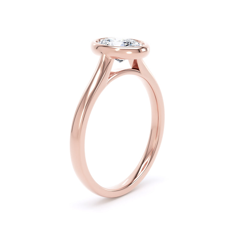 Mia Oval Cut Engagement Ring in 9ct Rose Gold
