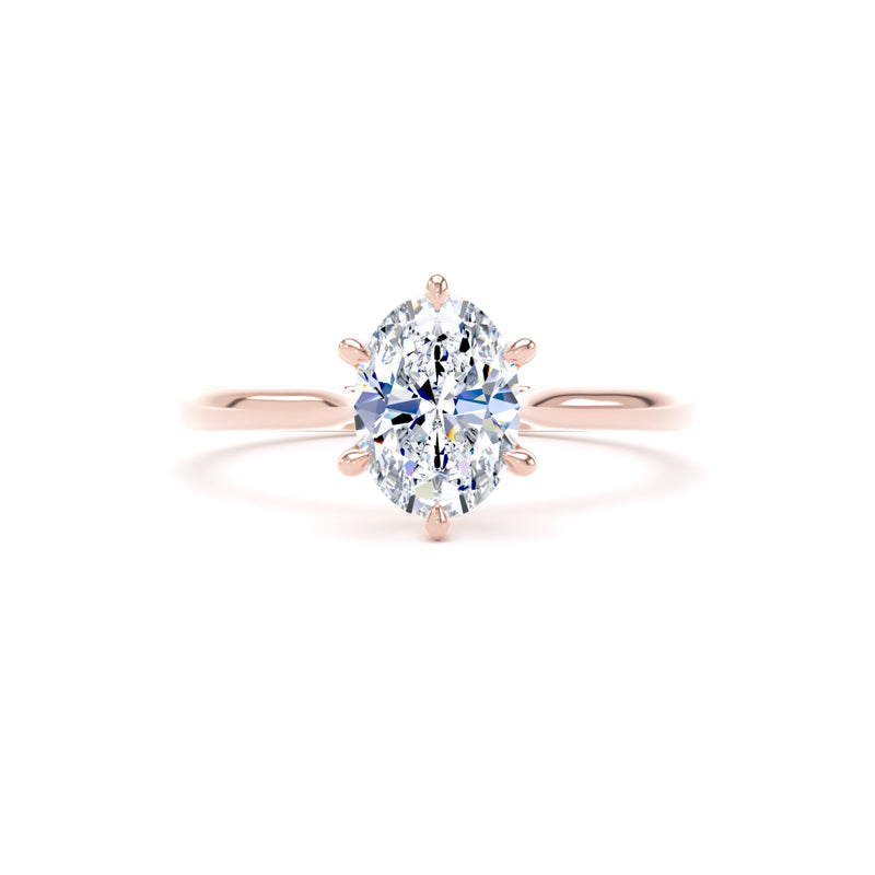 Maya Oval Cut Engagement Ring in 9ct Rose Gold