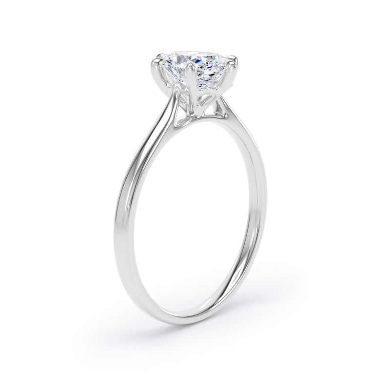 Maya Oval Cut Engagement Ring in 9ct White Gold