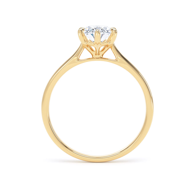 Maya Oval Cut Engagement Ring in 18ct Yellow Gold