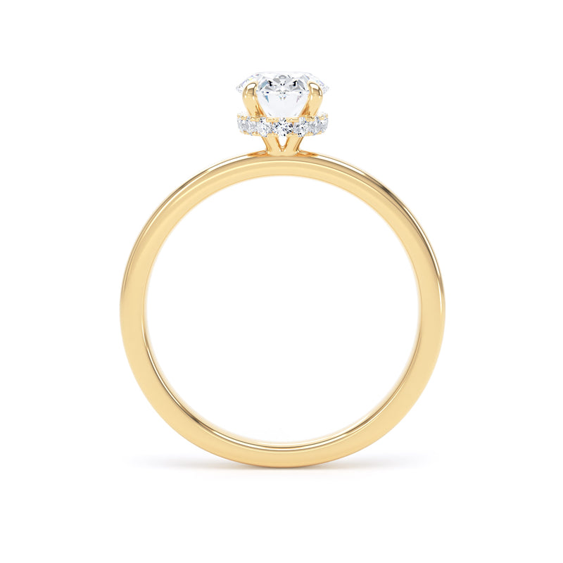 Mary Oval Cut Engagement Ring in 9ct Yellow Gold