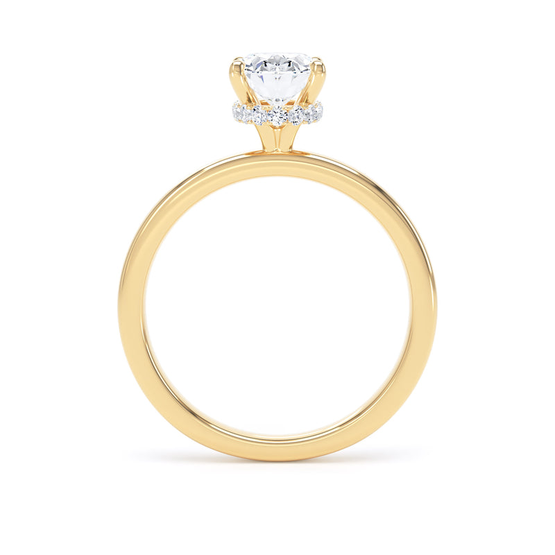 Marie Oval Cut Engagement Ring in 9ct Yellow Gold