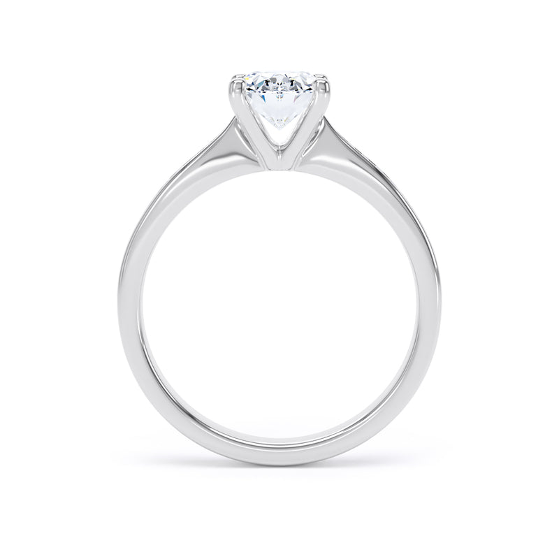 Mara Oval Cut Engagement Ring in 18ct White Gold