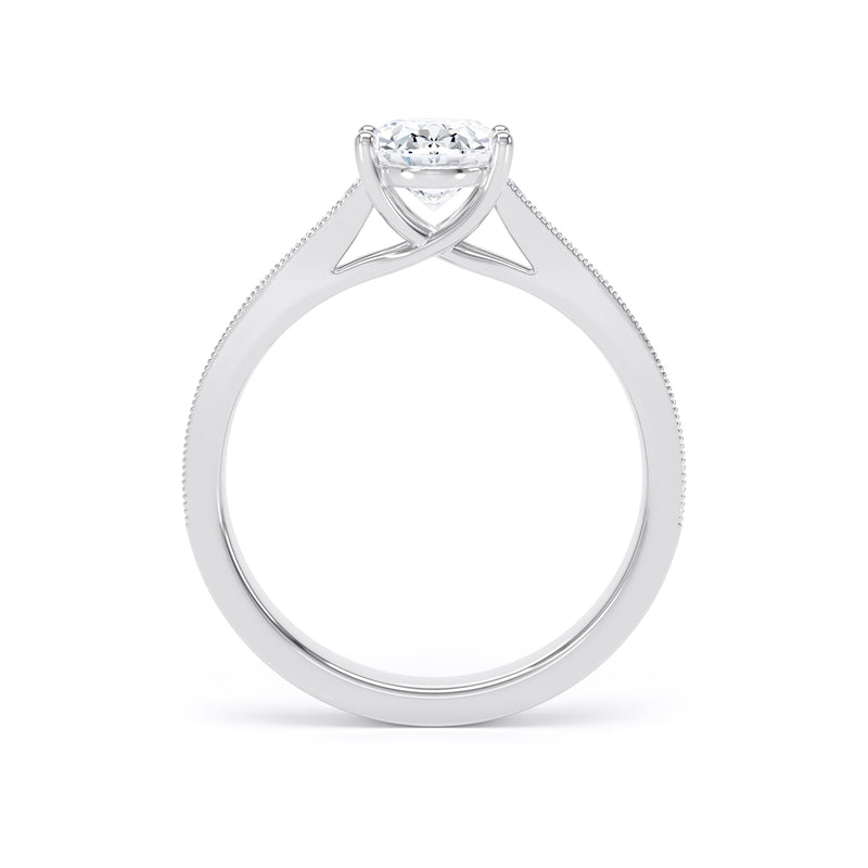 Luna Oval Cut Engagement Ring in 18ct White Gold