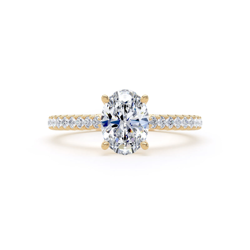 Lucy Oval Cut Engagement Ring in 18ct Yellow Gold