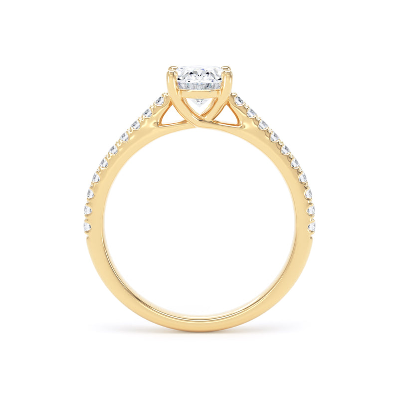 Lucy Oval Cut Engagement Ring in 18ct Yellow Gold