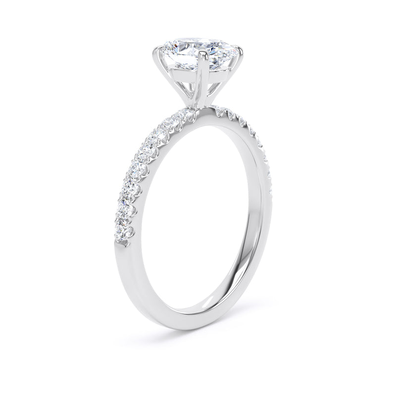 Lola Oval Cut Engagement Ring in 9ct White Gold