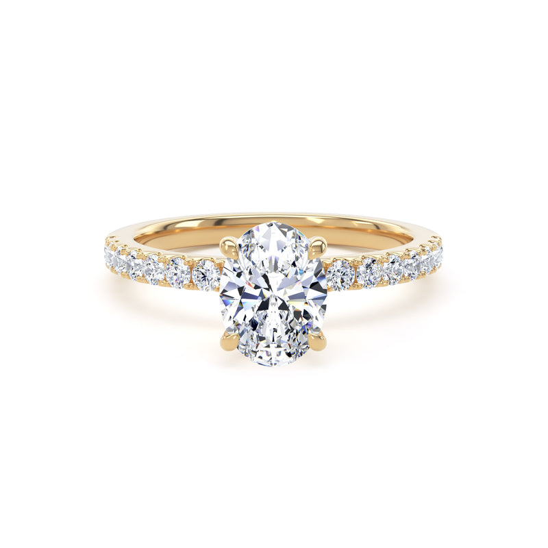 Lola Oval Cut Engagement Ring in 18ct Yellow Gold