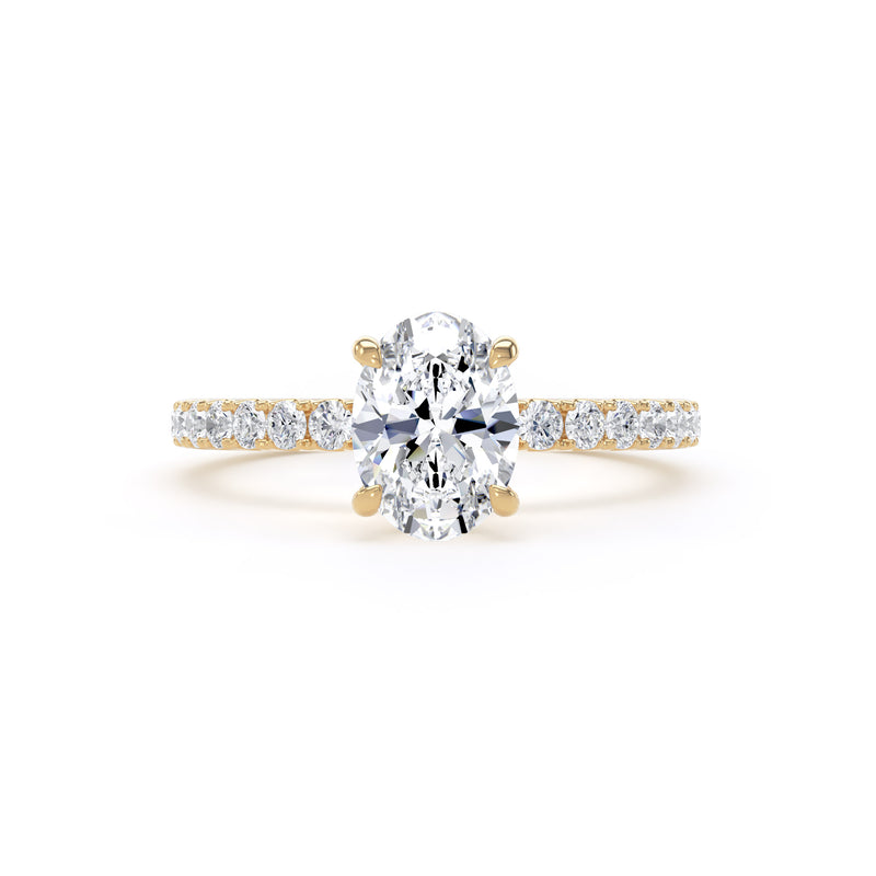 Lola Oval Cut Engagement Ring in 9ct Yellow Gold